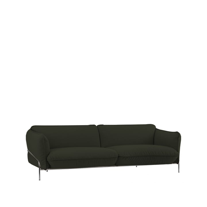 Continental sofa - tekstil divina md 973 mørkegrønn, forkrommet stålramme - Swedese