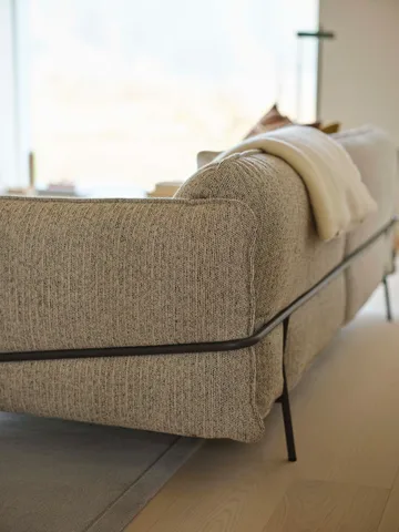 Continental sofa - Wave Champagne-kromet stål - Swedese