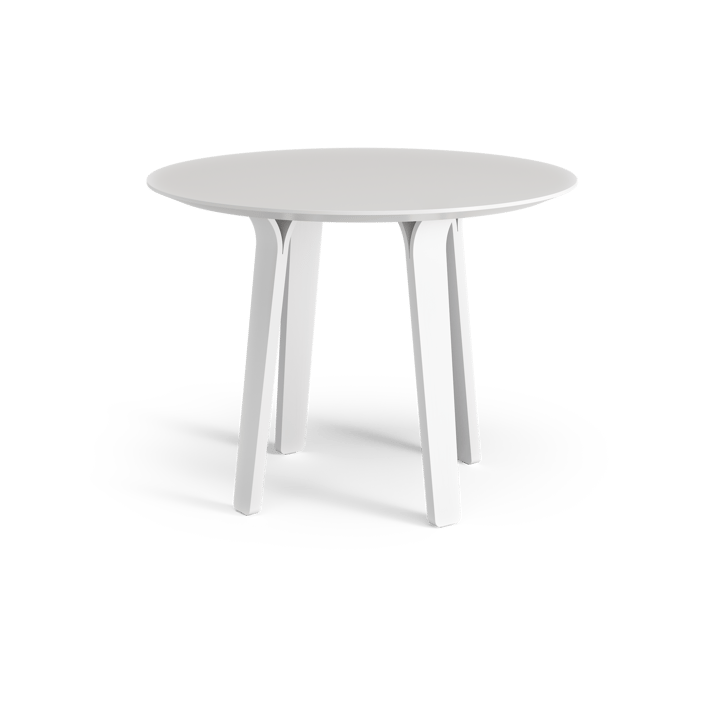 Divido spisebord, hvit, ø 95 cm, hvitlaserte askeben Swedese