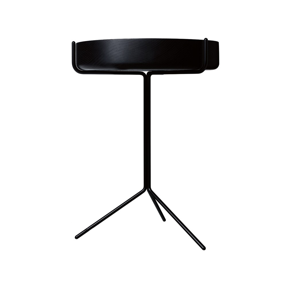 Bilde av Swedese Drum bord ask sort lasur h.56 cm sort stativ