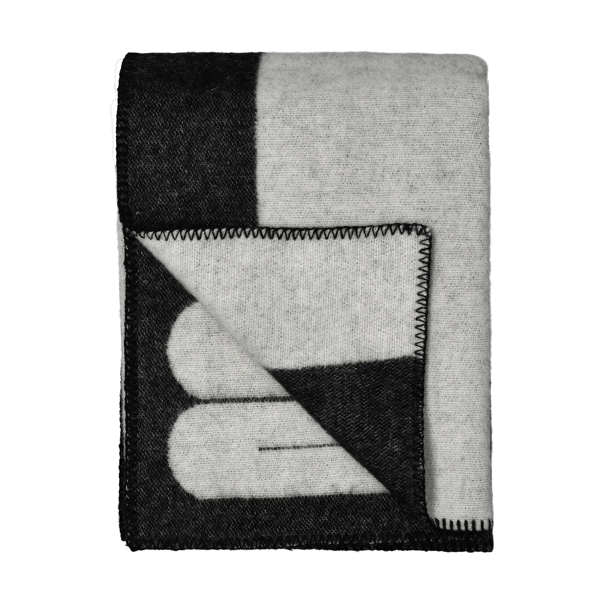 Duality pledd 130x180 cm, Svart-lysegrå Swedese