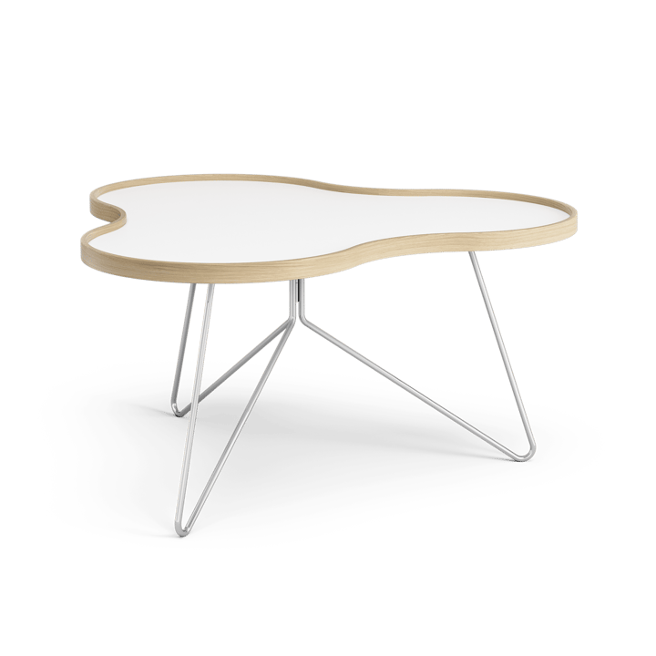Flower bord 84x90 xm - 45 cm-hvit-eikekant-krom - Swedese