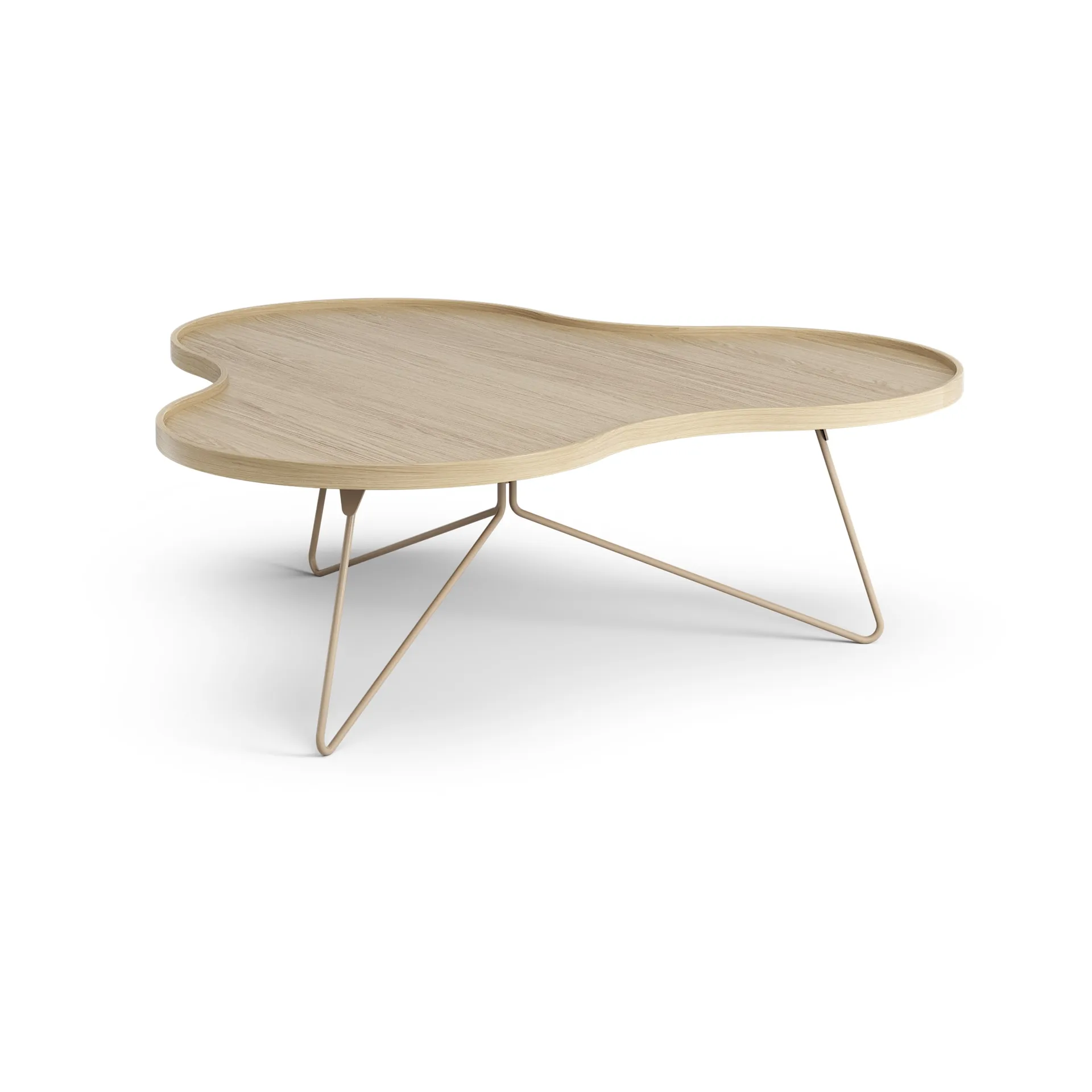 Flower mono bord 107 x 114 cm, H39 Eik lakkert-nutmeg RAL1019 Swedese