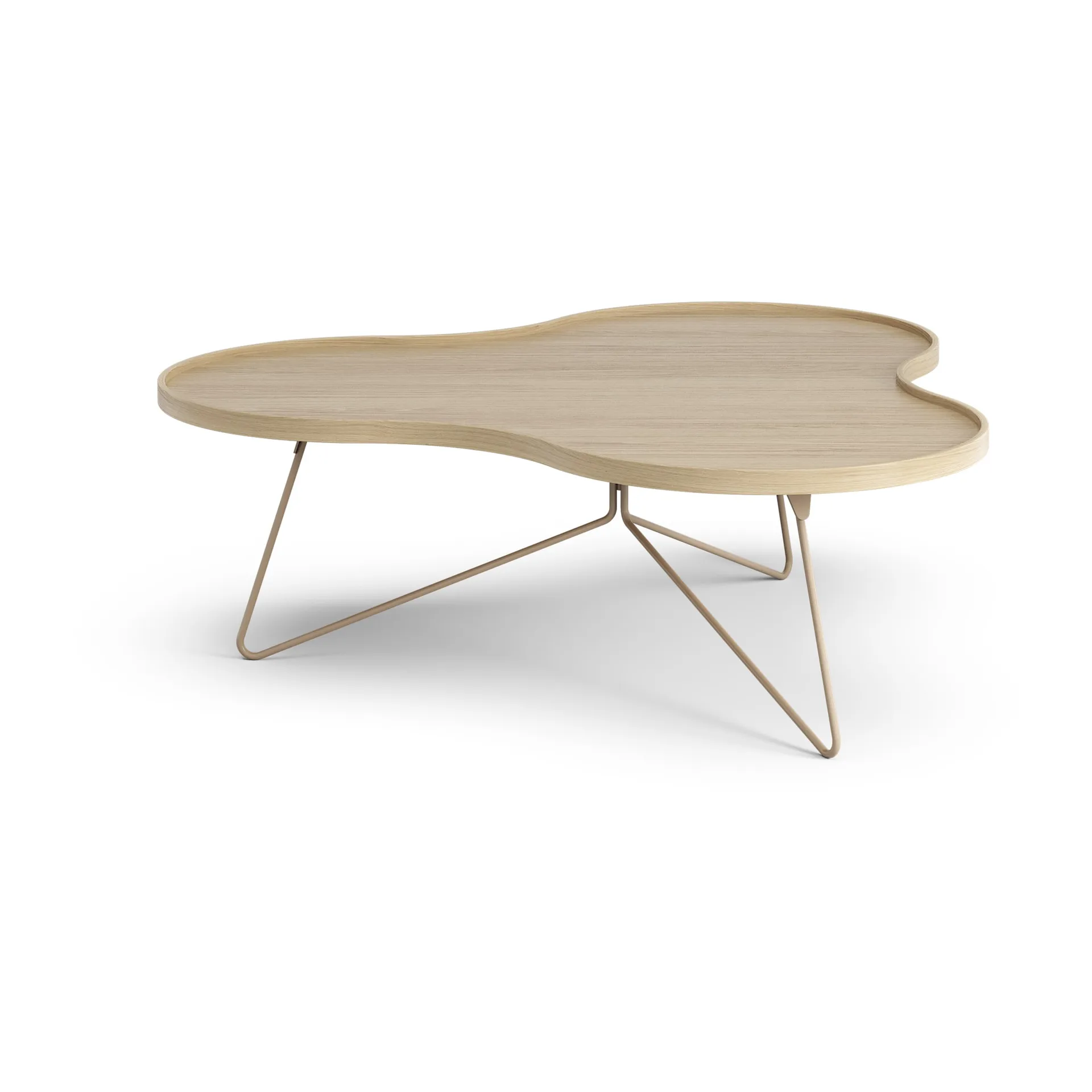 Flower mono bord 107 x 114 cm, H39 Eik lakkert-nutmeg RAL1019 Swedese