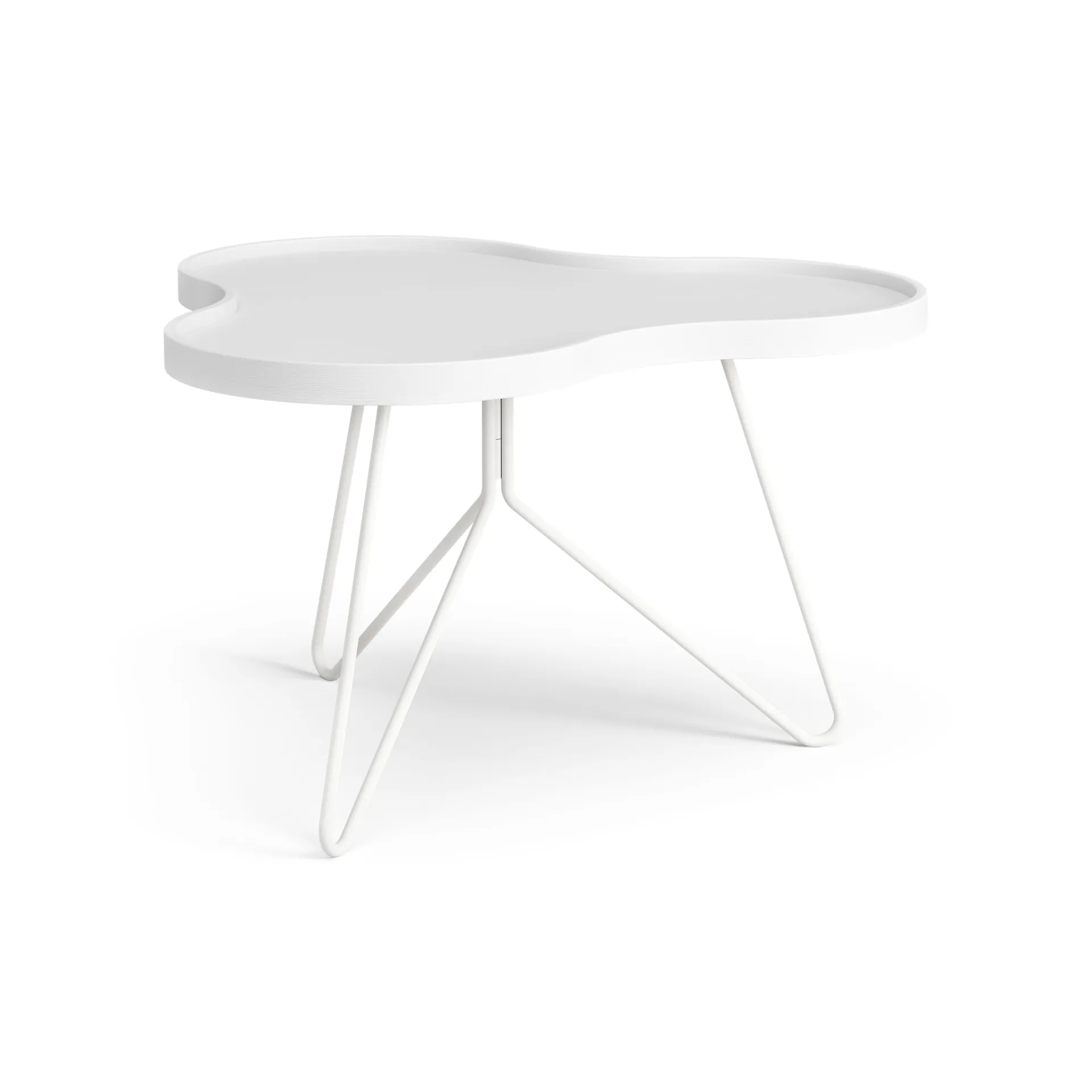 Flower mono bord 62x66 cm, H39 cm Ask hvitlasert Swedese