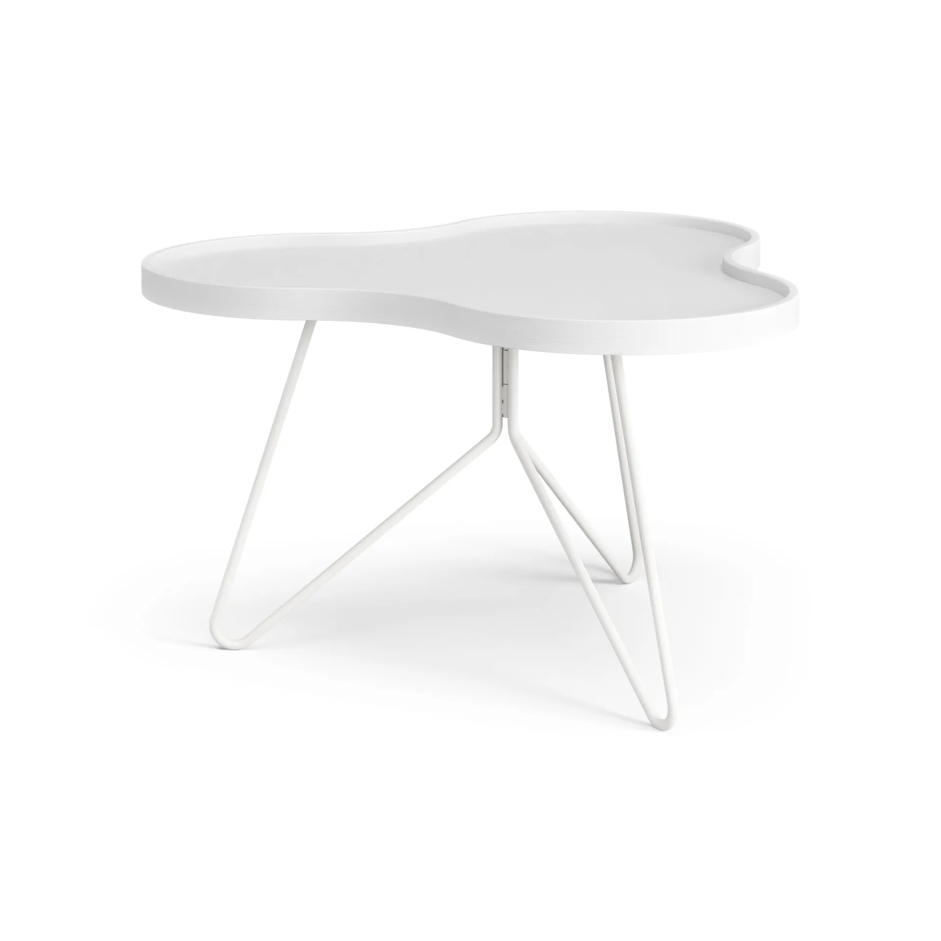 Flower mono bord 62x66 cm, H39 cm Ask hvitlasert Swedese