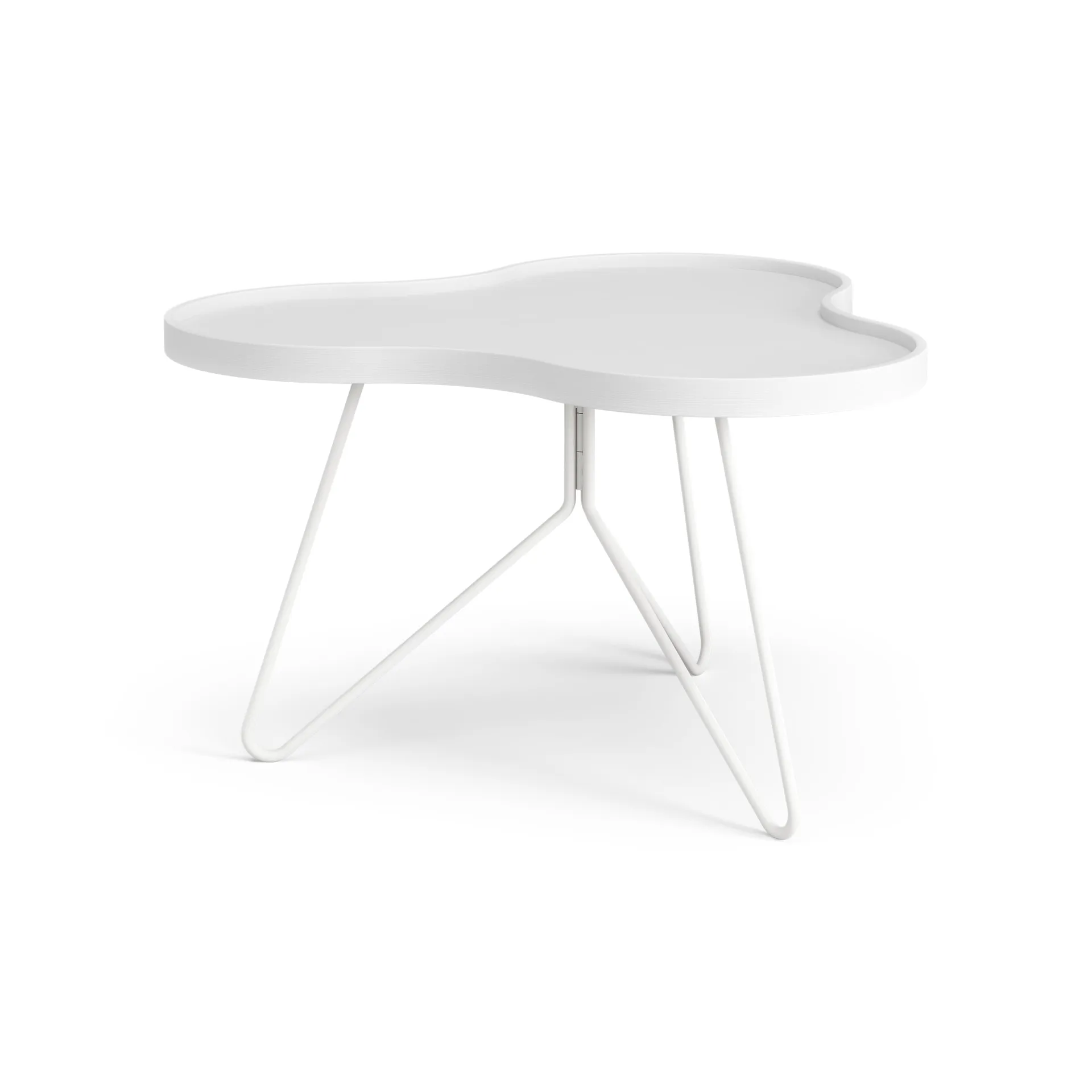 Flower mono bord 62x66 cm, H39 cm Ask hvitlasert Swedese