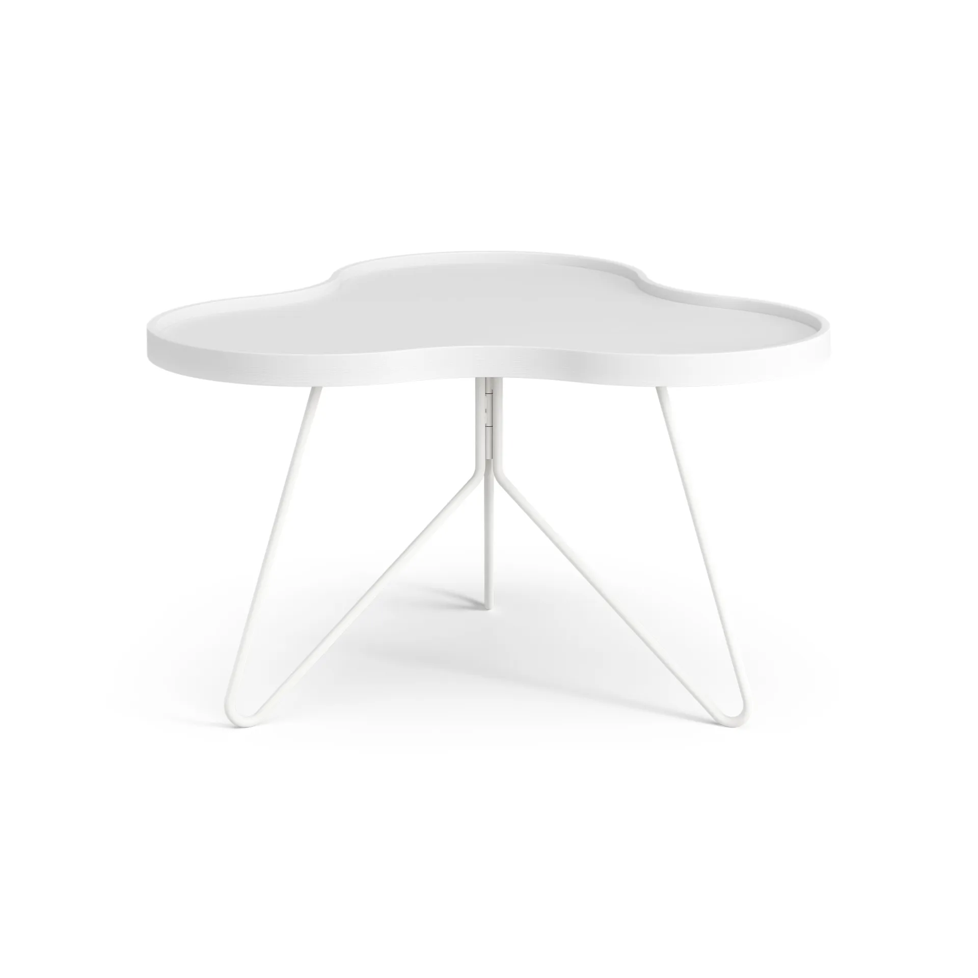 Flower mono bord 62x66 cm, H39 cm Ask hvitlasert Swedese