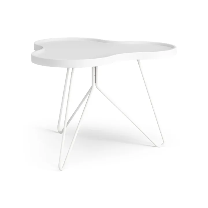 Flower mono bord 62x66 cm - H45 cm Ask hvitlasert - Swedese