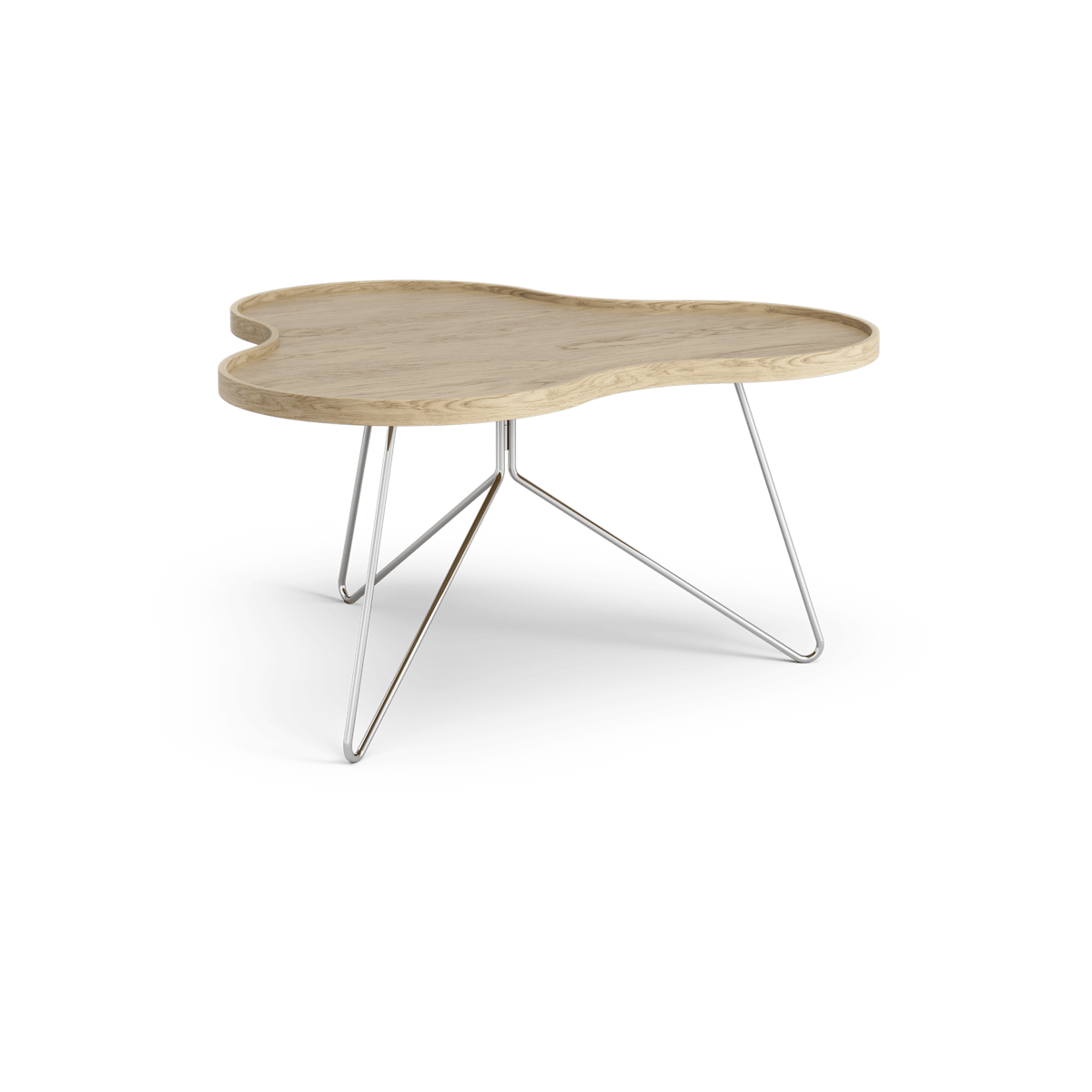 Bilde av Swedese Flower mono bord 84 x 90 cm eik natur 45 cm kromstativ