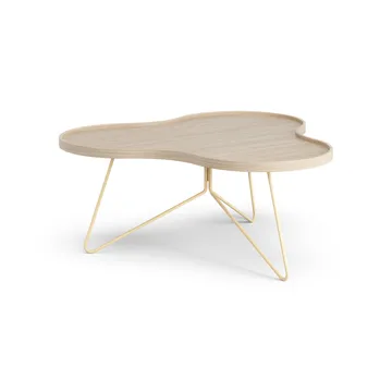 Flower mono bord 84 x 90 cm - H 39 cm Hvitpigmentert eik - Swedese