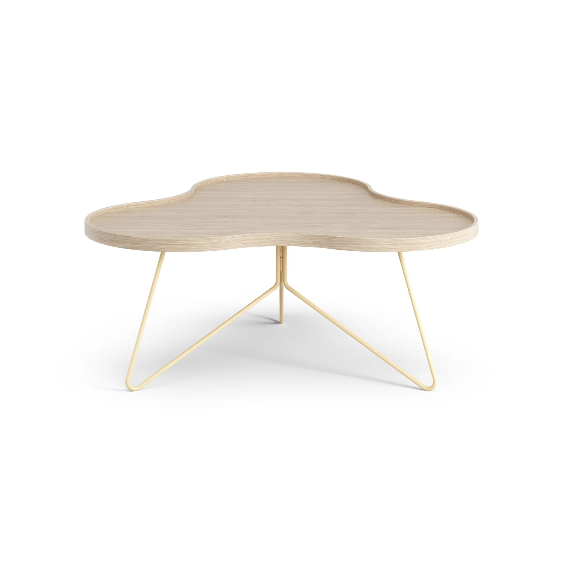 Flower mono bord 84 x 90 cm, H 39 cm Hvitpigmentert eik Swedese