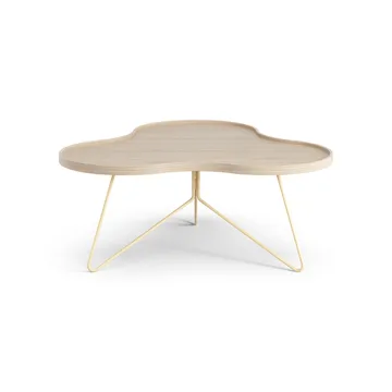 Flower mono bord 84 x 90 cm - H 39 cm Hvitpigmentert eik - Swedese