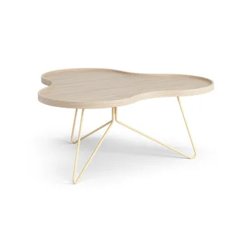 Flower mono bord 84 x 90 cm - H 39 cm Hvitpigmentert eik - Swedese