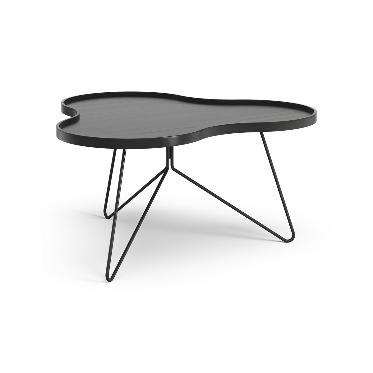 Bilde av Swedese Flower mono bord 84 x 90 cm H 45 cm Svartlasert ask