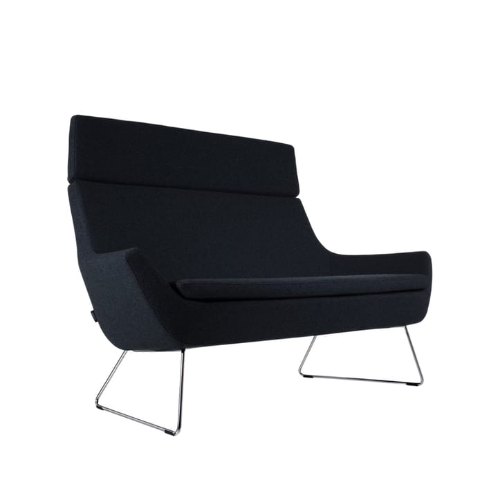 Happy sofa høy - tekstil divina melange 771 sort, krommeier, høy - Swedese