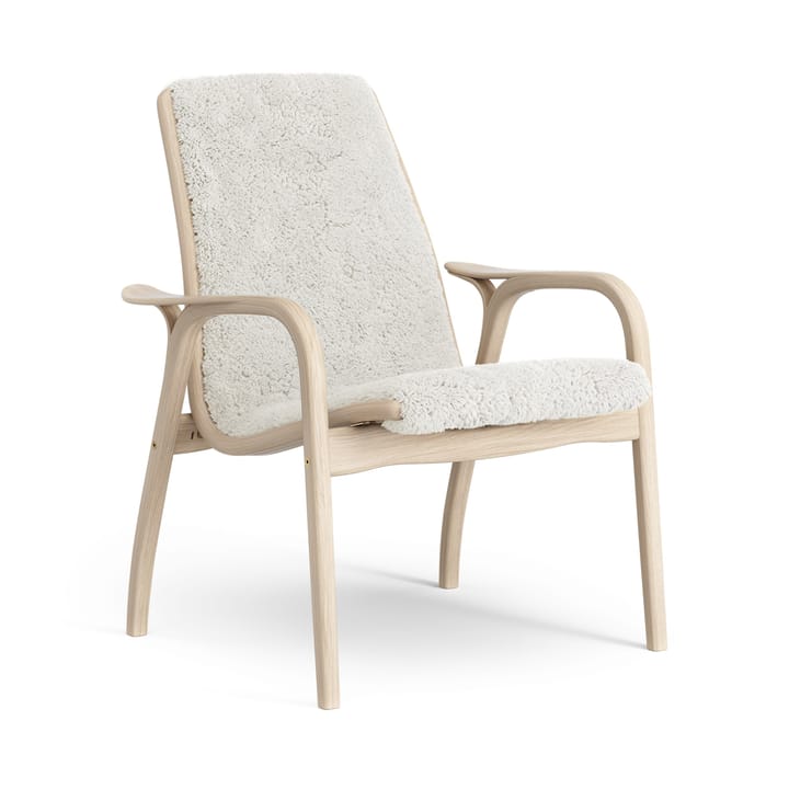 Laminett lenestol hvitpigmentert eik/saueskinn - Off-white (hvit) - Swedese