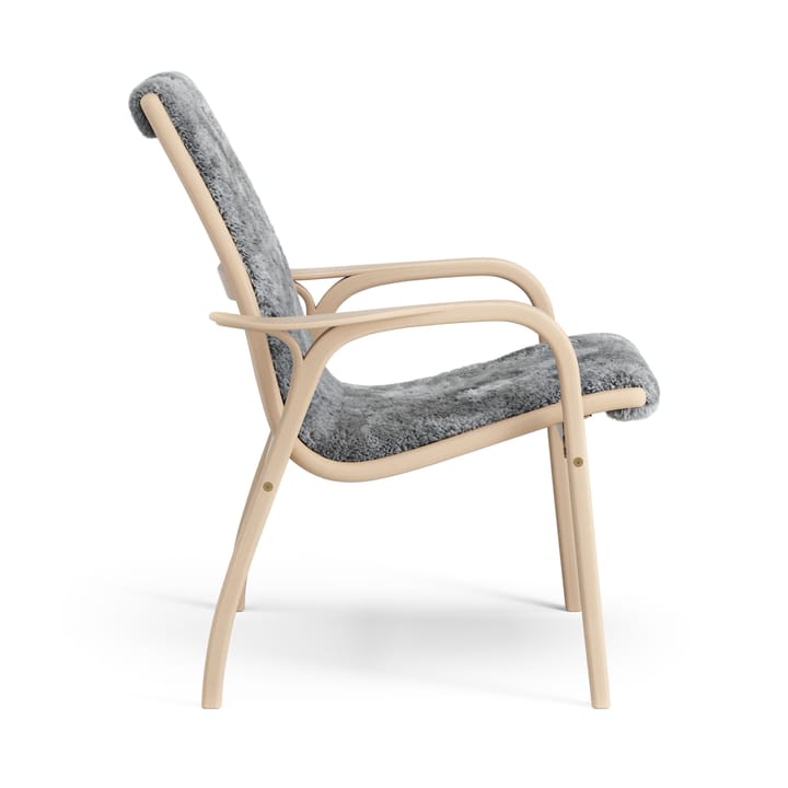 Laminett lenestol lakkert bøk/saueskinn, Scandinavian Grey (grå) Swedese
