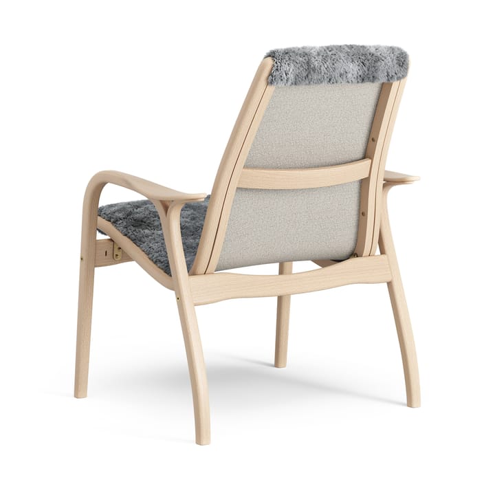 Laminett lenestol lakkert bøk/saueskinn, Scandinavian Grey (grå) Swedese