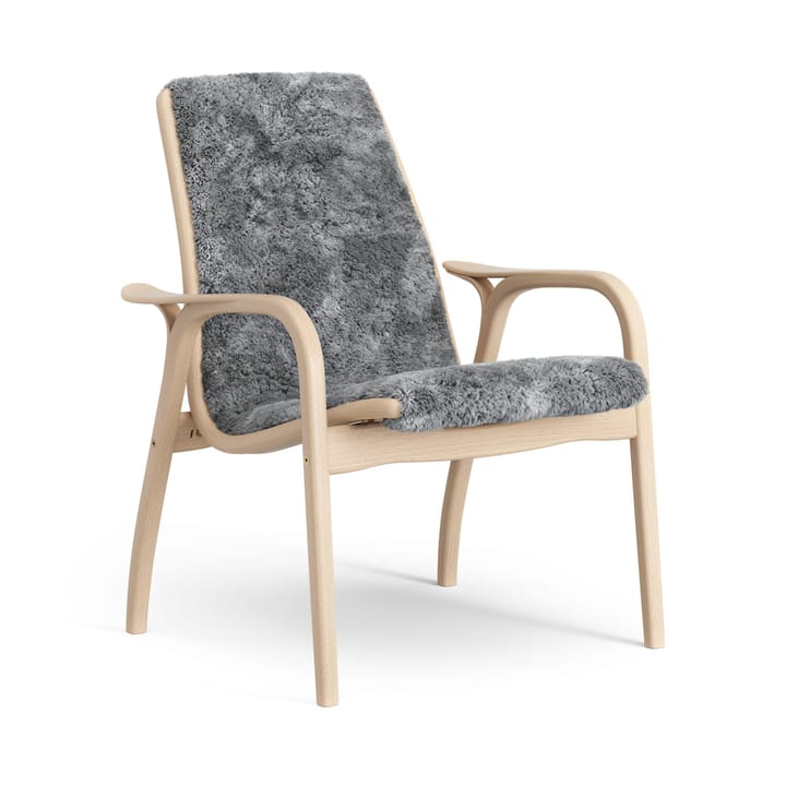 Laminett lenestol lakkert bøk/saueskinn, Scandinavian Grey (grå) Swedese
