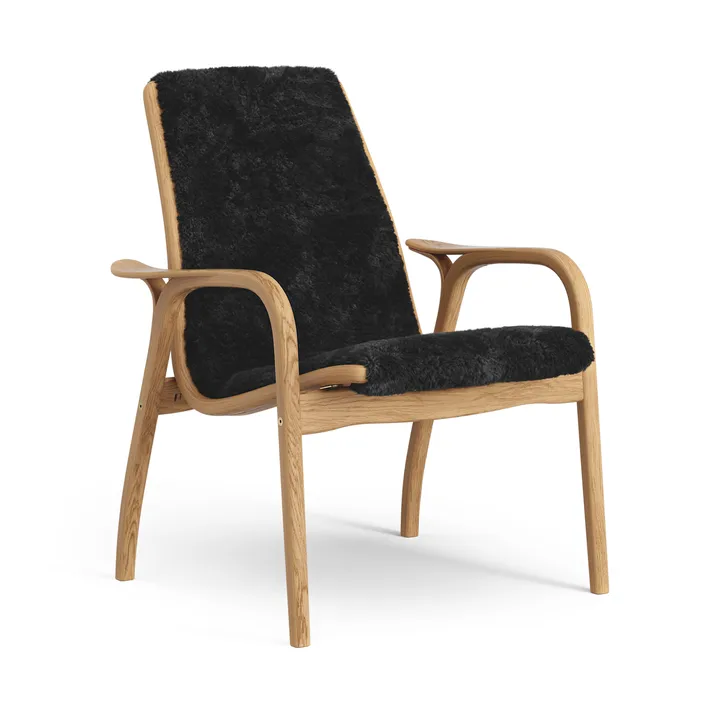 Laminett lenestol oljet eik/saueskinn - Black (svart) - Swedese