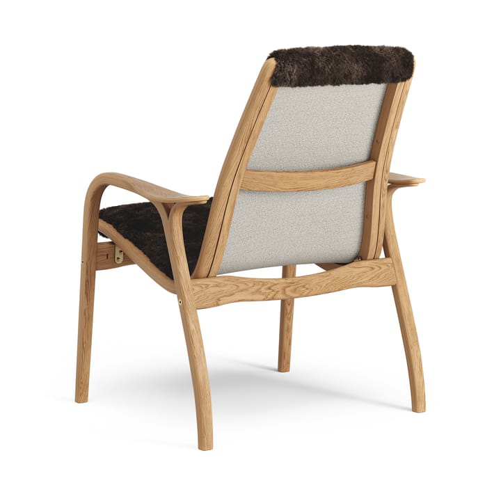 Laminett lenestol oljet eik/saueskinn, Espresso (brun) Swedese