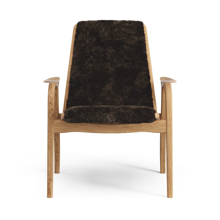 Laminett lenestol oljet eik/saueskinn, Espresso (brun) Swedese