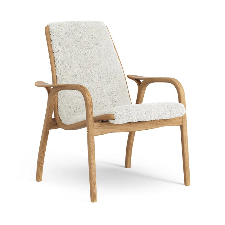 Laminett lenestol oljet eik/saueskinn - Offwhite (hvit) - Swedese