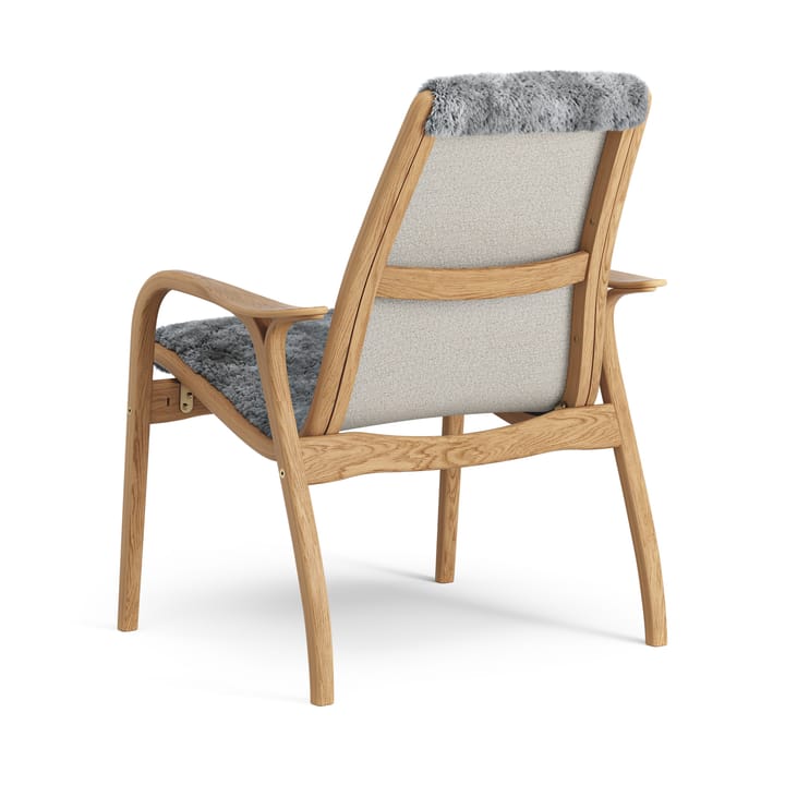 Laminett lenestol oljet eik/saueskinn, Scandinavian Grey (grå) Swedese