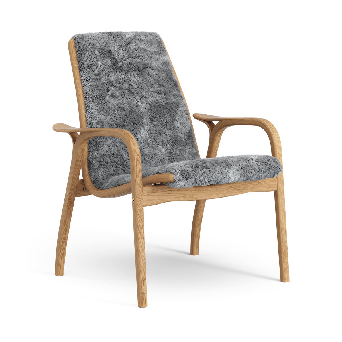 Swedese Laminett lenestol oljet eik/saueskinn Scandinavian Grey (grå)