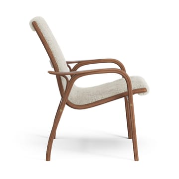 Laminett lenestol oljet valnøtt/saueskinn - Moonlight (beige) - Swedese