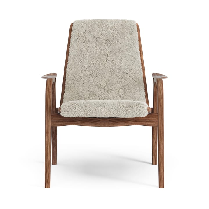Laminett lenestol oljet valnøtt/saueskinn, Moonlight (beige) Swedese
