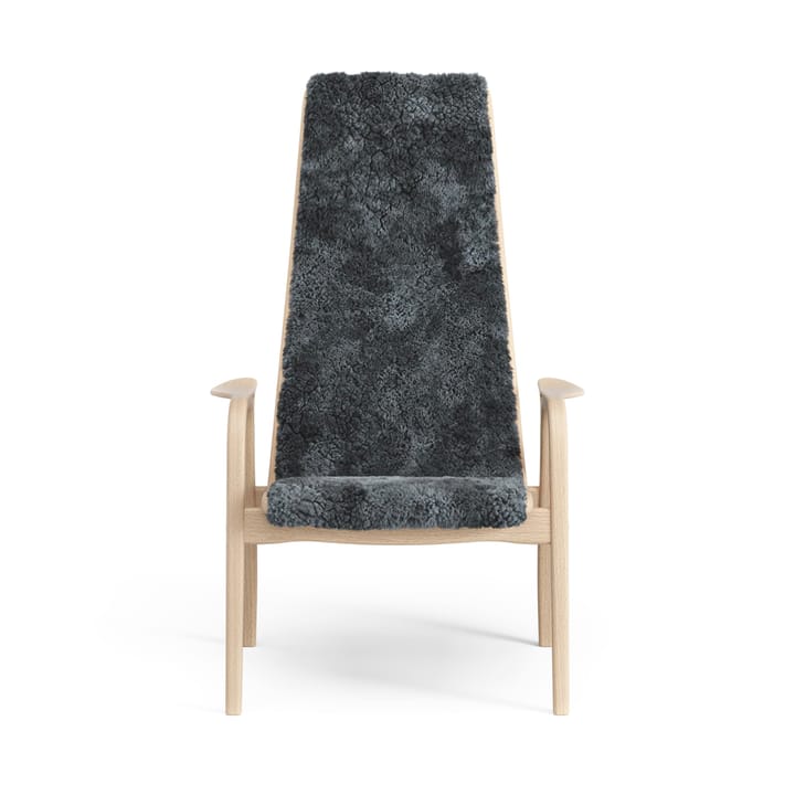 Lamini barnelenestol lakkert bøk/saueskinn, Charcoal (mørk grå) Swedese