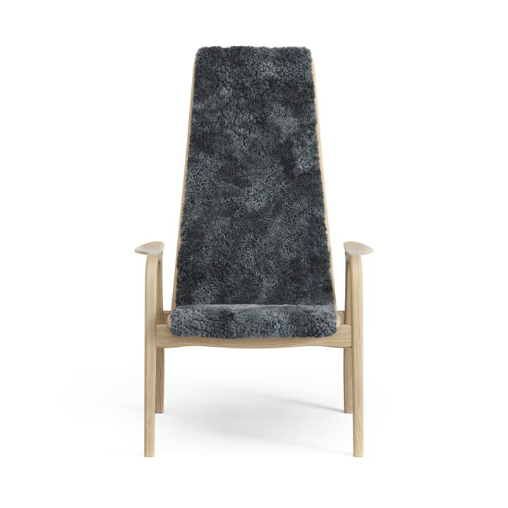 Lamini barnelenestol lakkert eik/saueskinn, Charcoal (mørk grå) Swedese