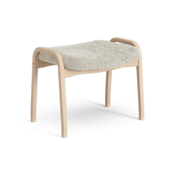 Lamini fotskammel til barn lakkert bøk/saueskinn, Moonlight (beige) Swedese