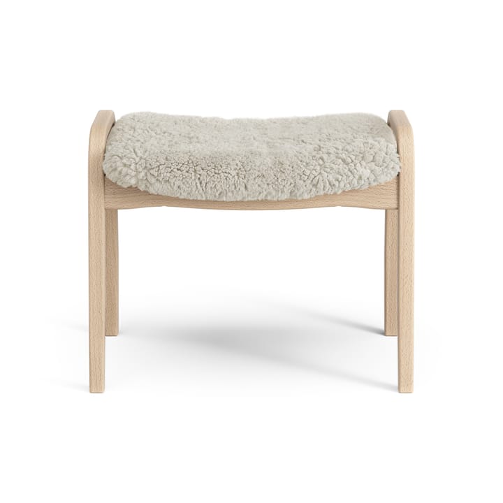 Lamini fotskammel til barn lakkert bøk/saueskinn, Moonlight (beige) Swedese