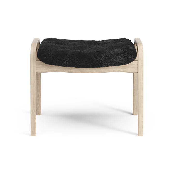 Lamino fotskammel hvitpigmentert eik/saueskinn, Black (sort) Swedese