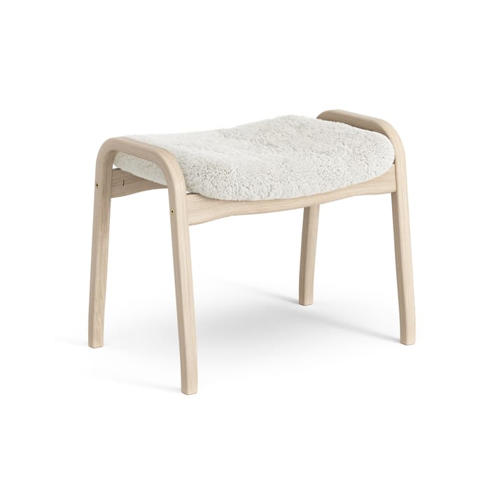 Lamino fotskammel hvitpigmentert eik/saueskinn - Off-white (hvit) - Swedese