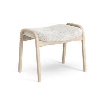 Lamino fotskammel hvitpigmentert eik/saueskinn - Off-white (hvit) - Swedese