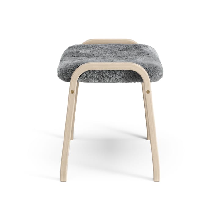 Lamino fotskammel hvitpigmentert eik/saueskinn, Scandinavian Grey (grå) Swedese