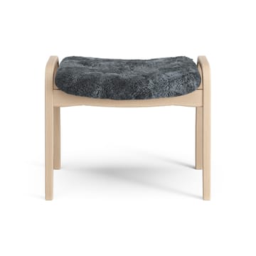 Lamino fotskammel lakkert bøk/saueskinn - Charcoal (mørk grå) - Swedese