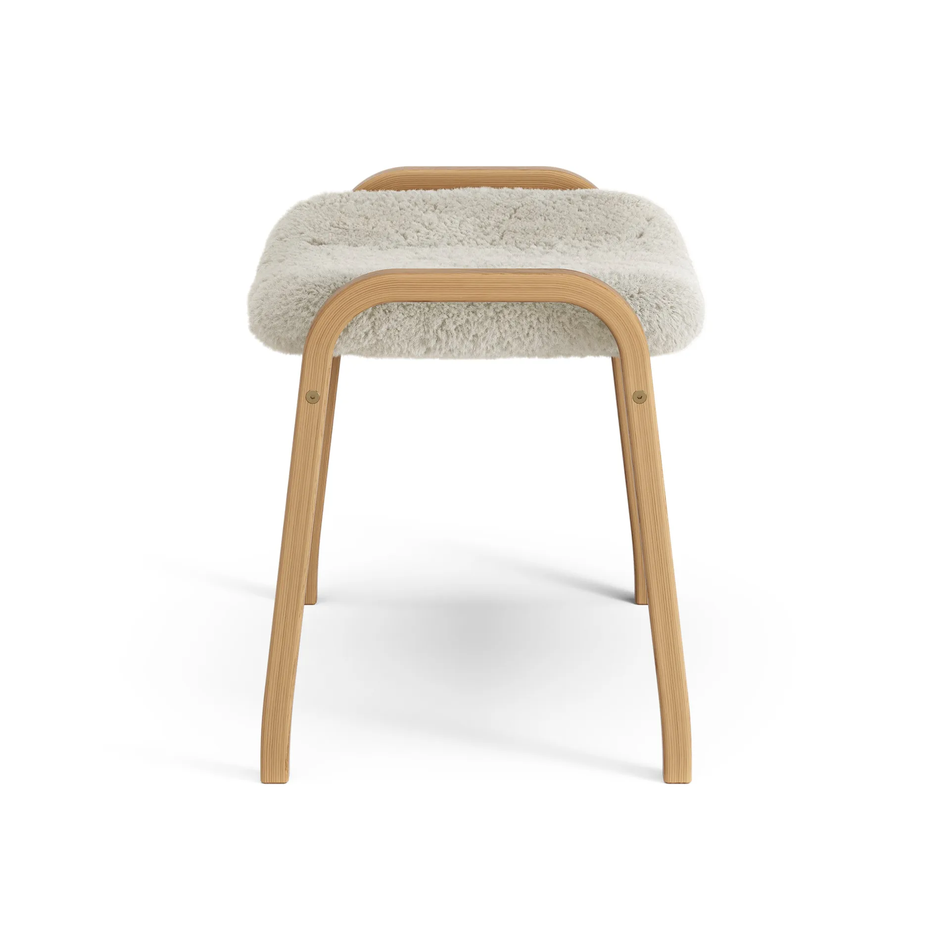 Lamino fotskammel oljet eik/saueskinn, Moonlight (beige) Swedese
