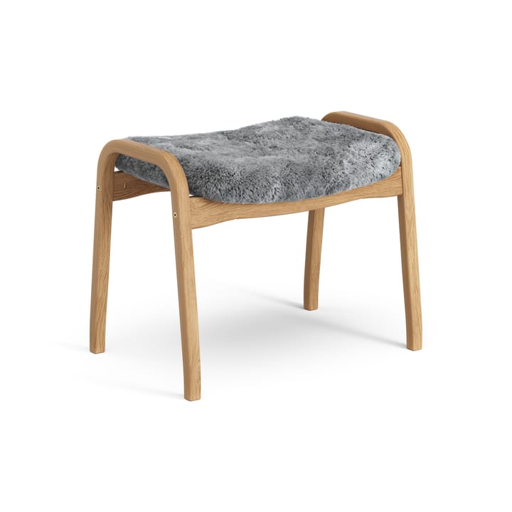 Lamino fotskammel oljet eik/saueskinn, Scandinavian Grey (grå) Swedese