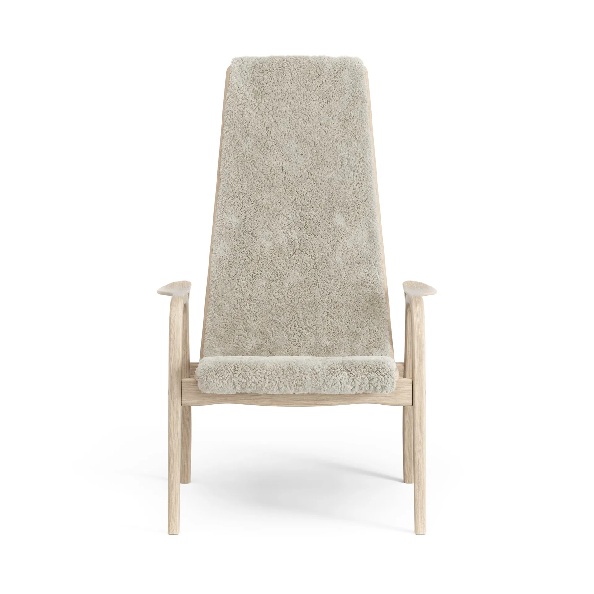 Lamino lenestol hvitpigmentert eik/saueskinn, Moonlight (beige) Swedese