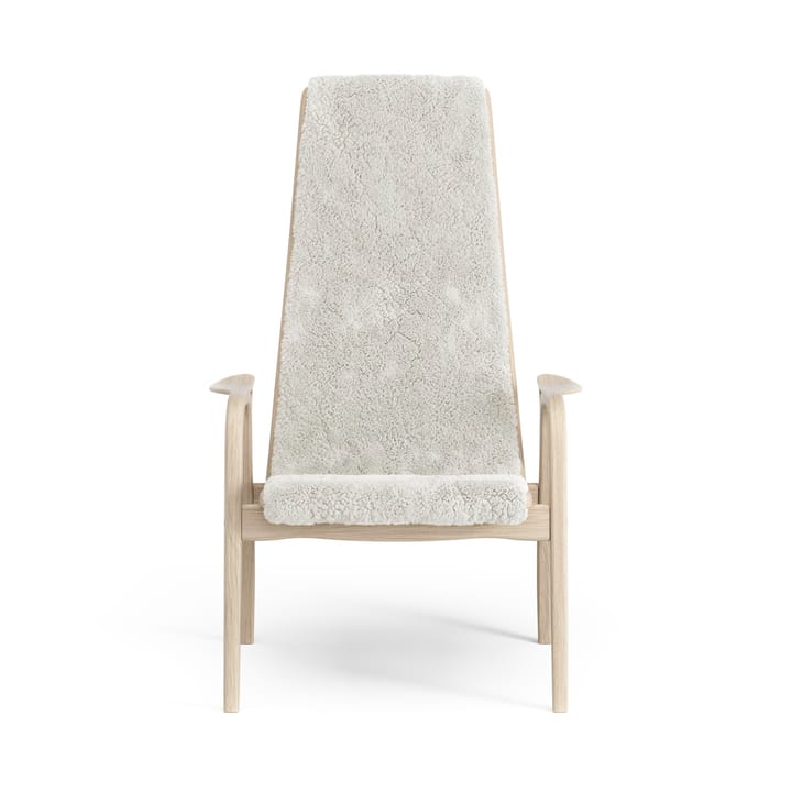 Lamino lenestol hvitpigmentert eik/saueskinn, Off-white (hvit) Swedese