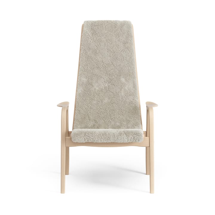 Lamino lenestol lakkert bøk/saueskinn, Moonlight (beige) Swedese