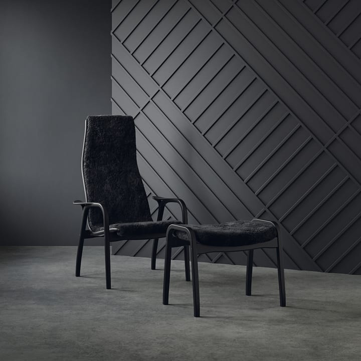 Lamino lenestol og fotskammel Black Edition, Svart Swedese