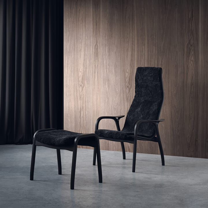 Lamino lenestol og fotskammel Black Edition, Svart Swedese