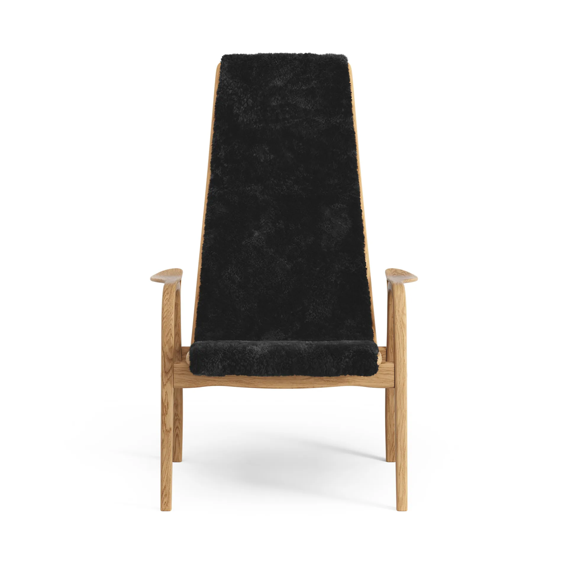Lamino lenestol oljet eik/saueskinn, Black (svart) Swedese