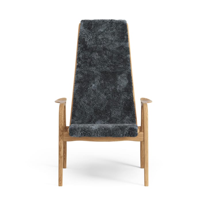 Lamino lenestol oljet eik/saueskinn, Charcoal (mørk grå) Swedese